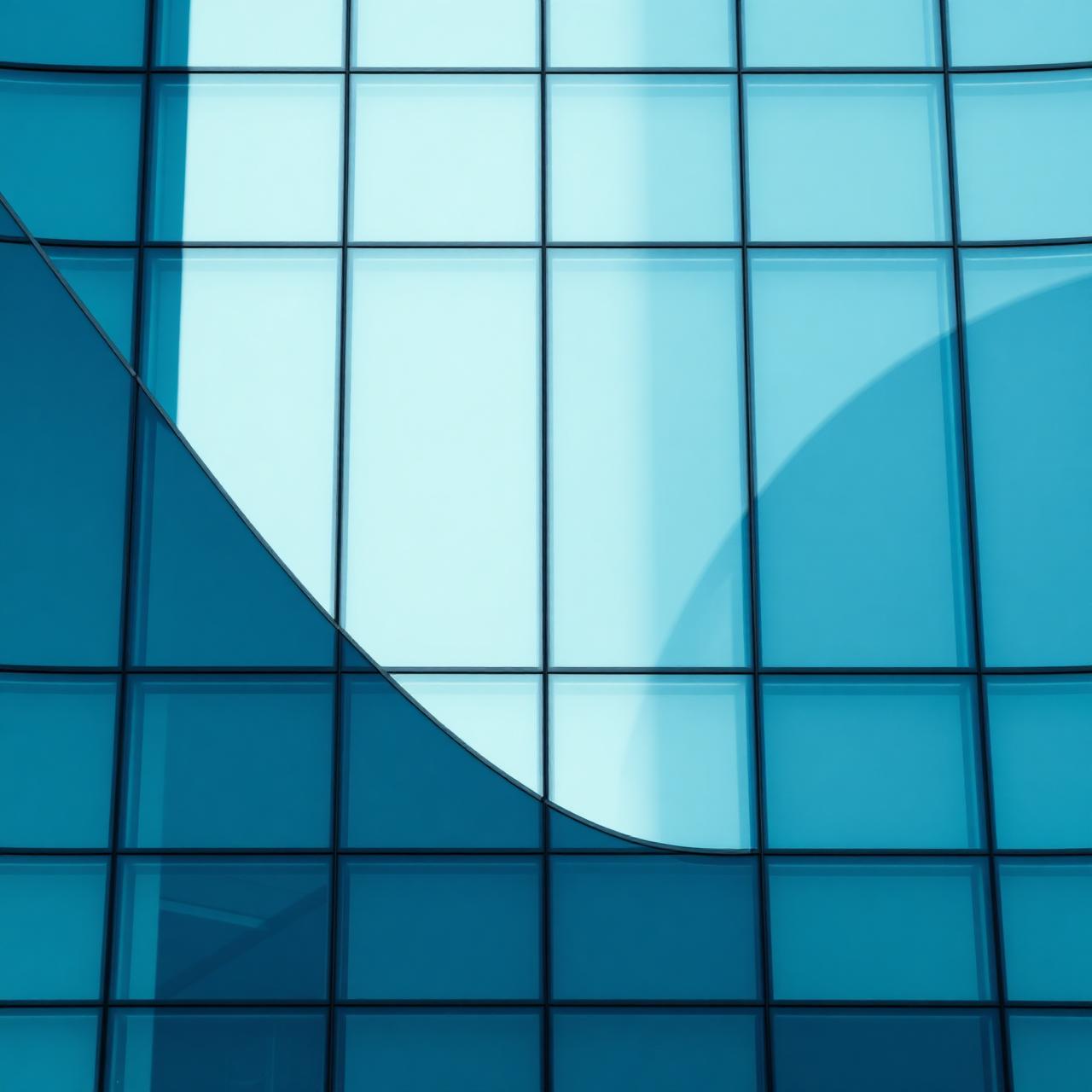 Architectural glass facade detail